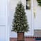 4.5ft. Pre-Lit Brookdale Fir Artificial Potted Christmas Tree, Color Changing T5 LED Lights